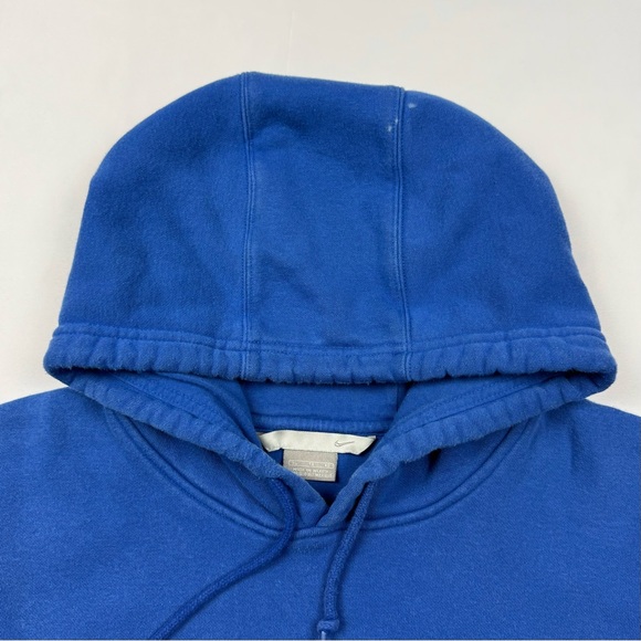 Vtg Nike Mens Hoodie Sweatshirt XL Y2K Oversized Center Swoosh Blue B7 - Picture 5 of 9
